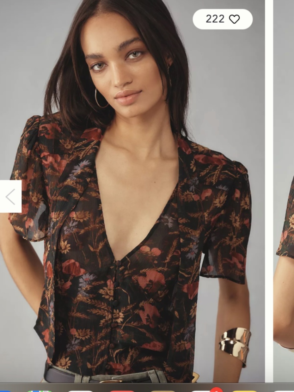 Paige Silk Floral Ayla Blouse size 8